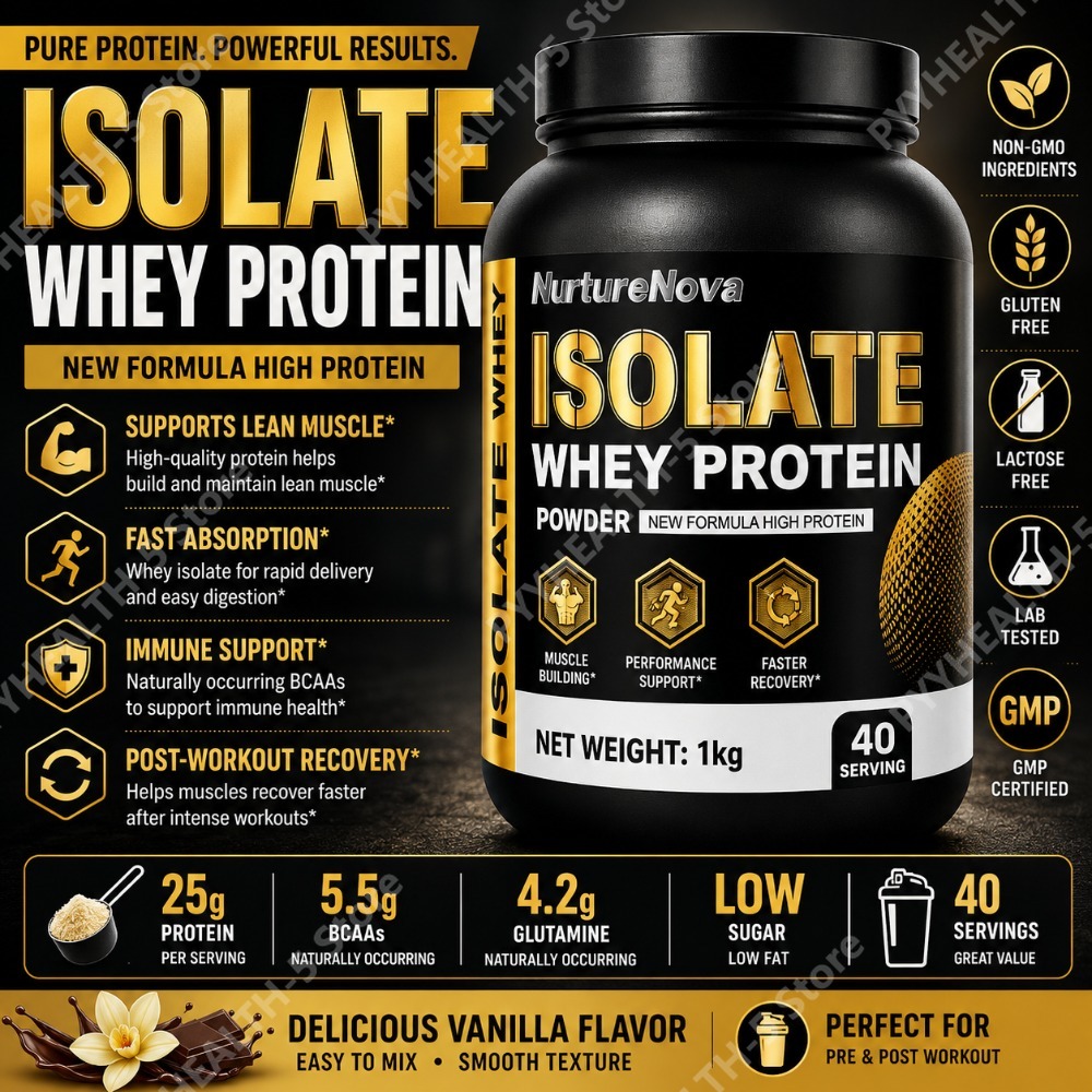 Nutrition Sports Fitness - Isolate Whey Protein Powder 1kg High
