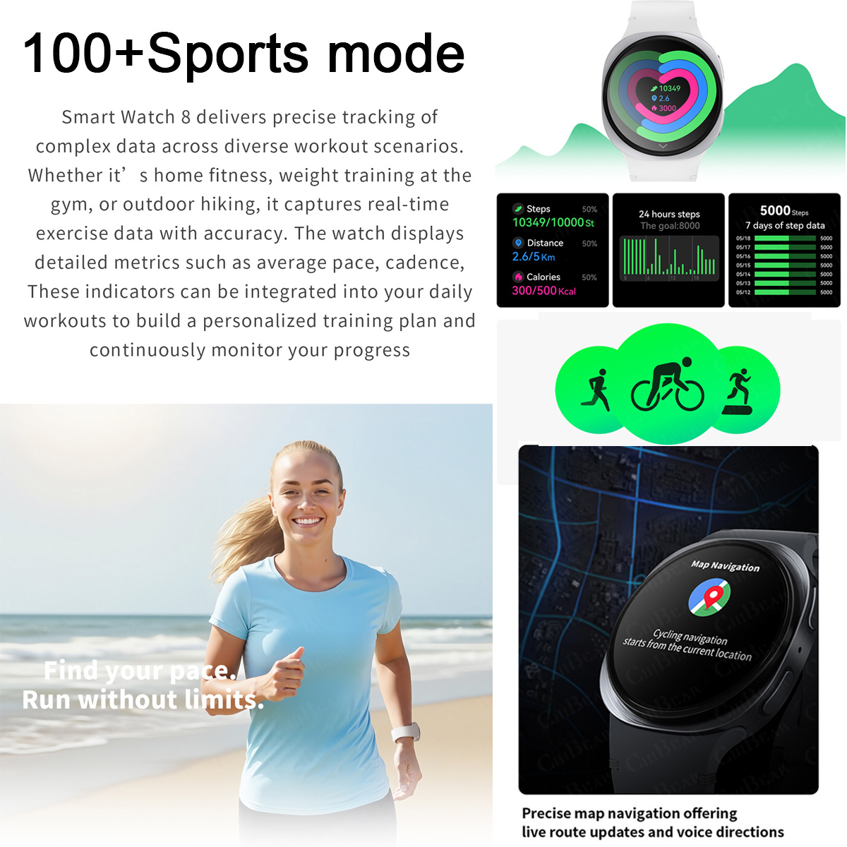 2026 New Watches 8 Mini GPS Tr - Nutrition Gym 评论和价格