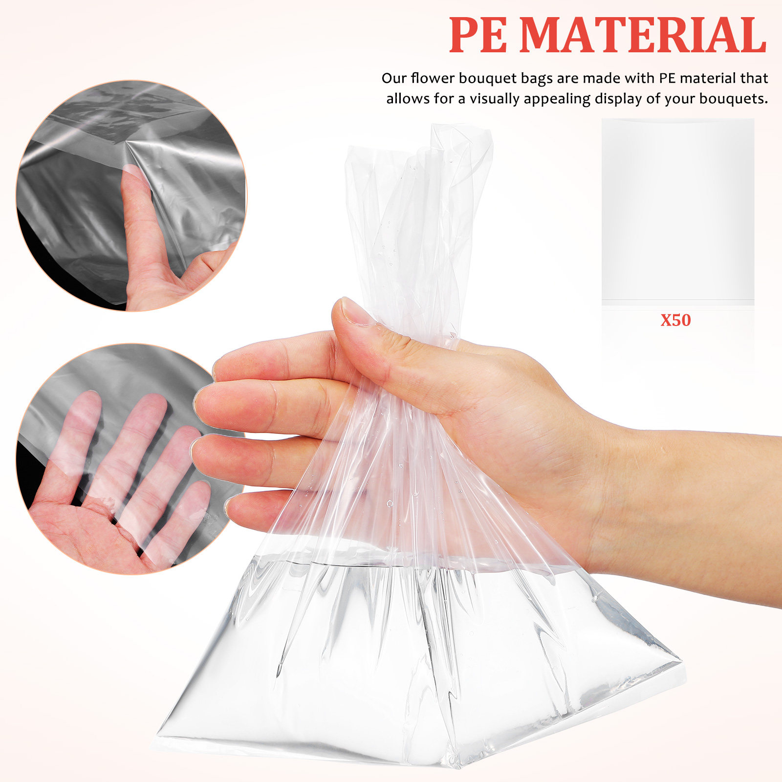 50pcs Flower Bags Plastic Fres - Nutrition & Fitness Coaching Fulham 评论和价格
