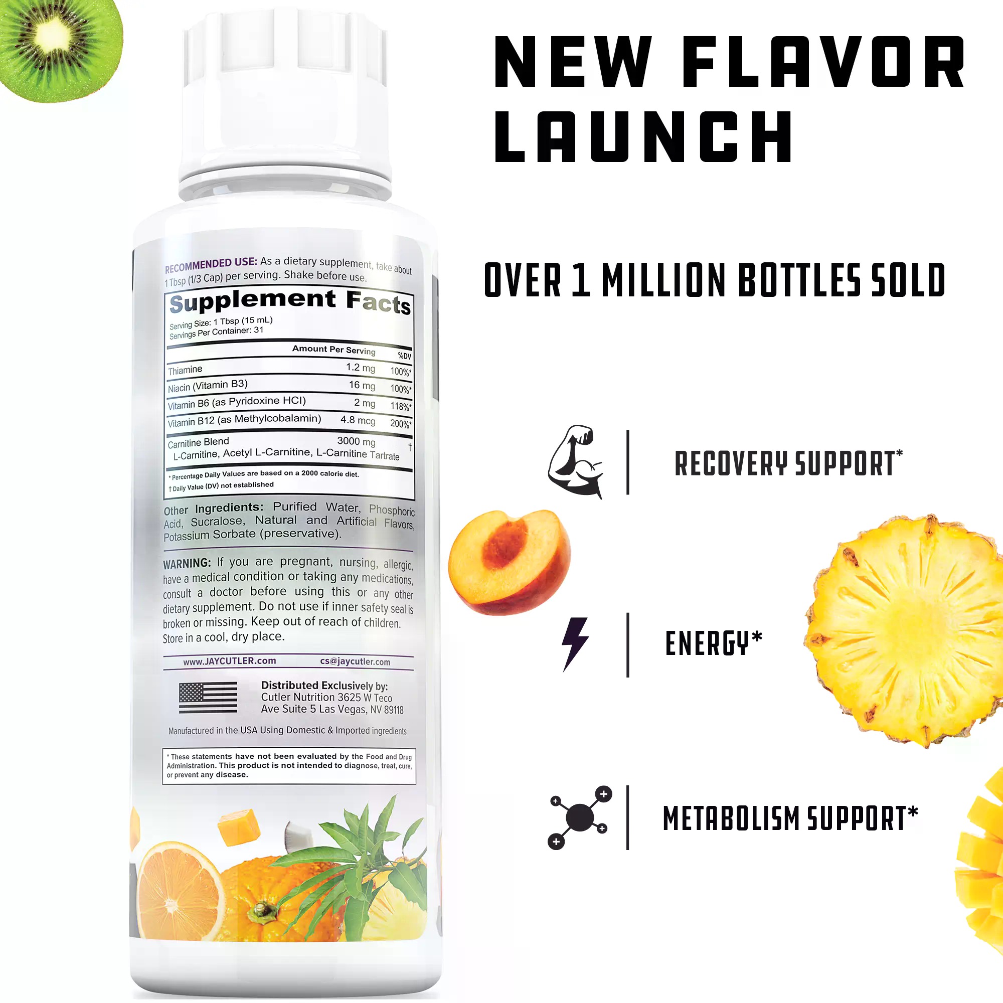 Cutler Nutrition Liquid Carnit - Nutrition Fitness Supplements 评论和价格