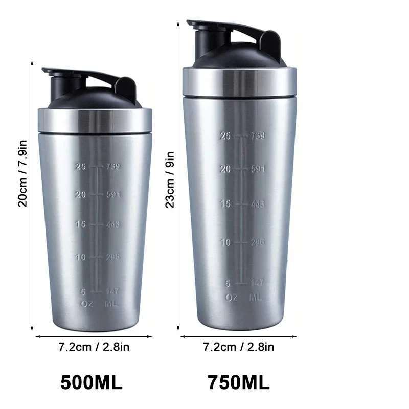 Stainless Steel Protein Shaker - Nutrition Sports Fitness 评论和价格