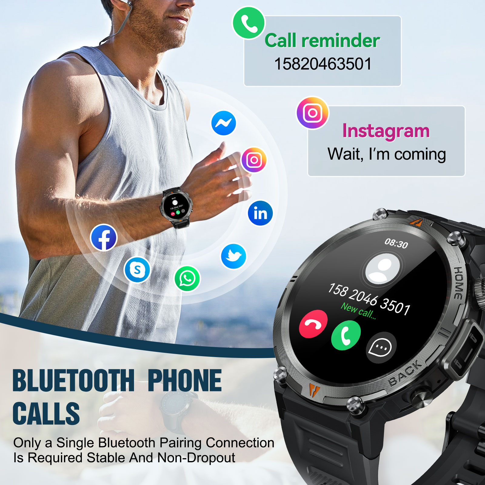 EIGIIS KE3 Bluetooth Call Smar - Nutrition Gym 评论和价格