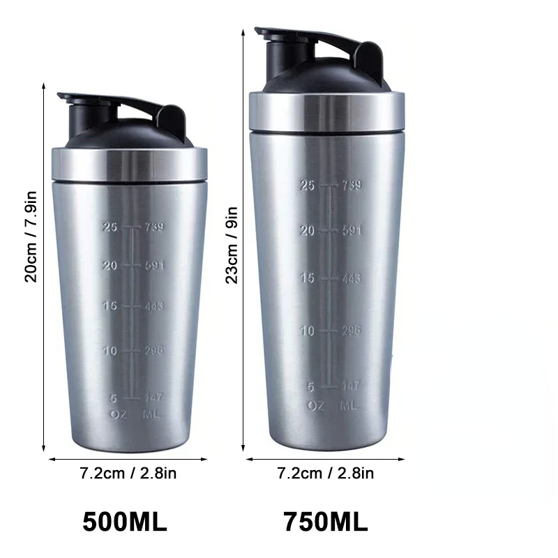 Stainless Steel Protein Shaker - Nutrition Sports Fitness 评论和价格