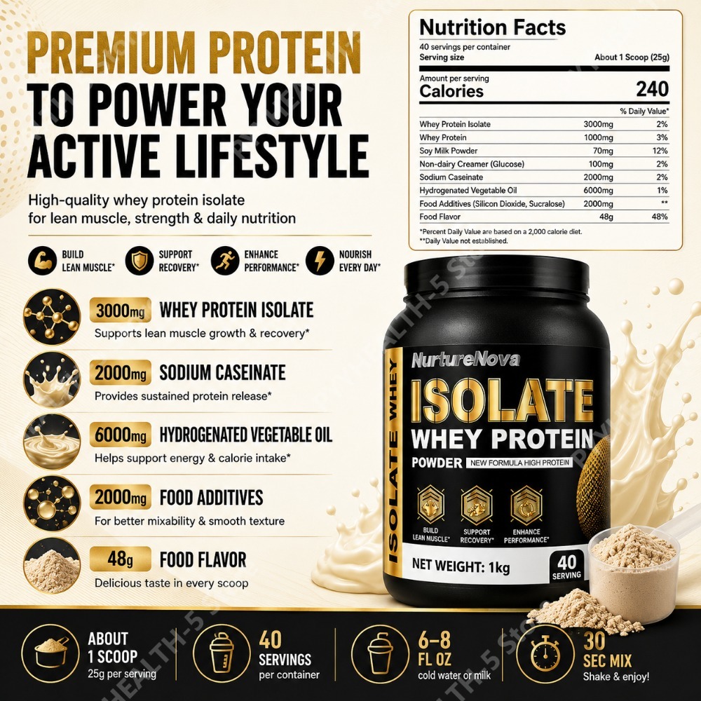 Isolate Whey Protein Powder 1k - Nutrition Sports Fitness 评论和价格